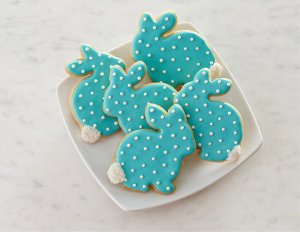 Polka Dot Bunny Cookies
