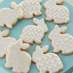 White Bunny Sugar Cookies for Easter Spring Cookie and Cupcakes Dessert Ideas